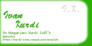 ivan kurdi business card